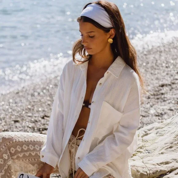 BRAND NEW 12th Tribe Corsica White Button Down Shirt size Small - Picture 6 of 12